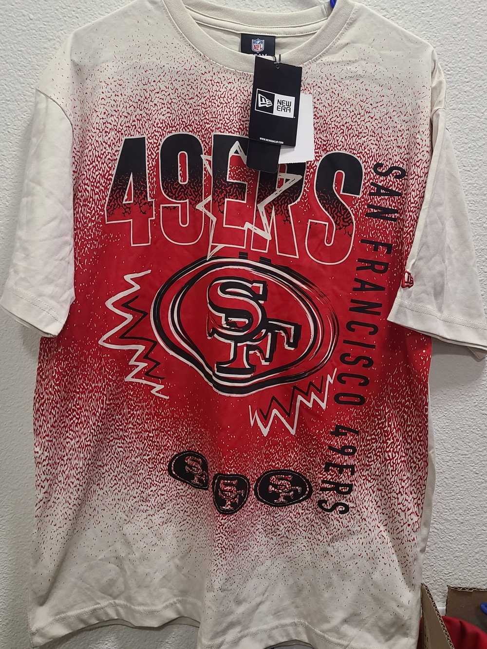 New Era San Francisco 49ers Red Fade Short Sleeve Tee